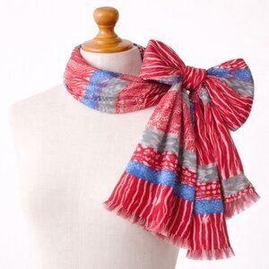 Penelope Ann Patriotic Zebra Scarf Oversized Lightweight Fashion Chic Wrap Shawl